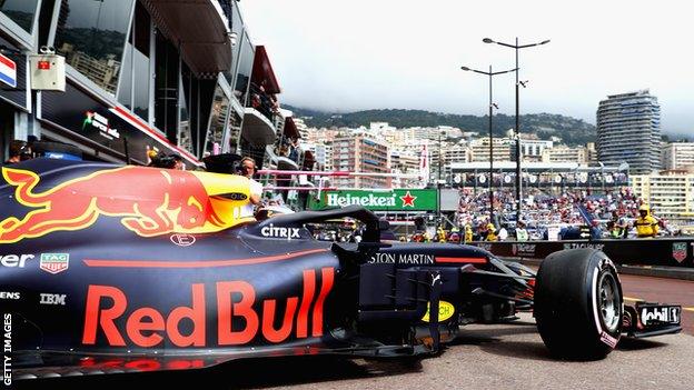 Daniel Ricciardo in action at the Monaco Grand Prix