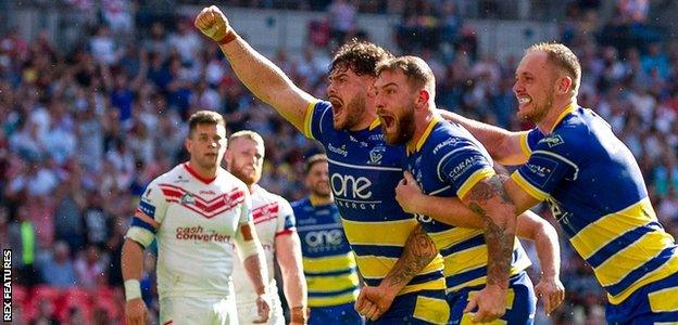 Daryl Clark celebrates try