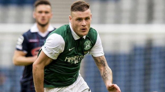 Hibernian striker Anthony Stokes