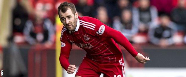 Niall McGinn in action for Aberdeen