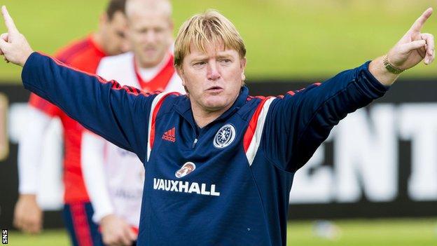 Stuart McCall at Scotland training