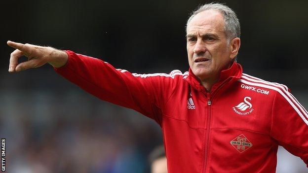 Swansea have won seven and drawn three of Francesco Guidolin's 15 games in charge so far