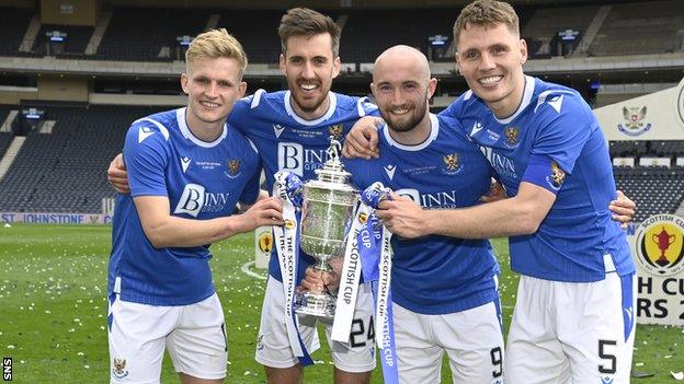 Ali McCann (left) and Jason Kerr (right) were mainstays as St Johnstone added the Scottish Cup to their League Cup triumph last season