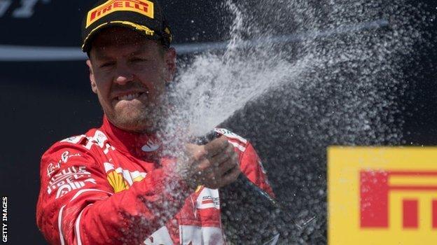 Vettel leads by 14 points in the driver's championship