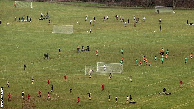 grassroots football pitches