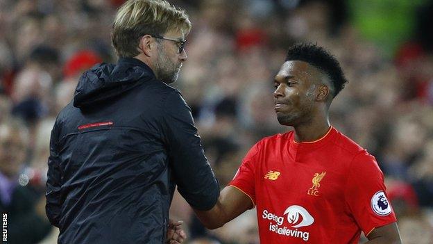 Jurgen Klopp and Daniel Sturridge