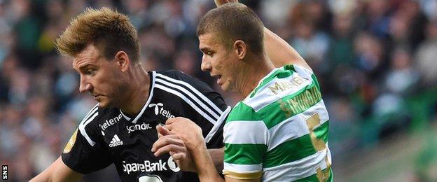 Nicklas Bendtner and Jozo Simunovic