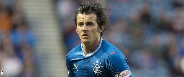 Rangers midfielder Joey Barton