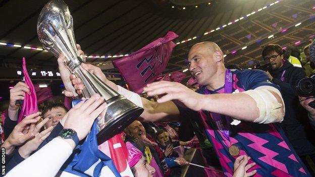 Stade Francais won the European Challenge Cup final at Murrayfield in May