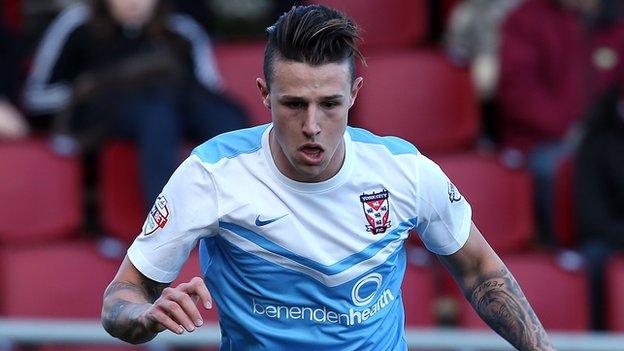 Wes Fletcher in action for York City