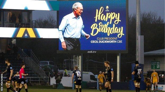 Worcester marked Cecil Duckworth's 83rd birthday at Sixways back in January