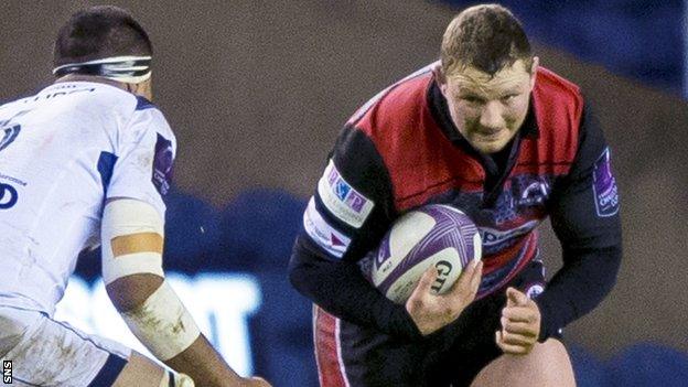 John Andress in action for Edinburgh