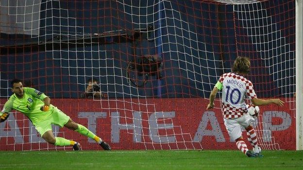 Luka Modric scored Croatia's first from the penalty spot