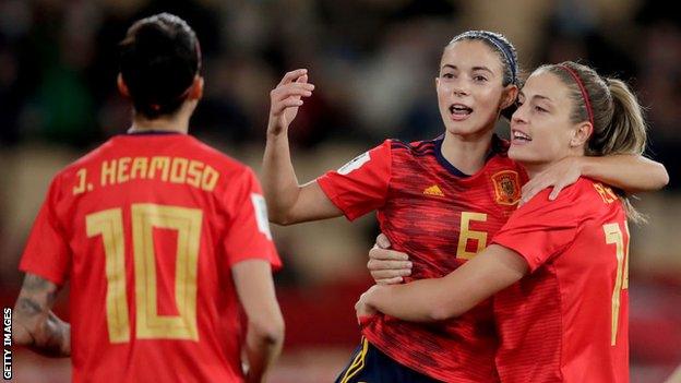 Jennifer Hermoso, Alexia Putellas and Aitana Bonmati