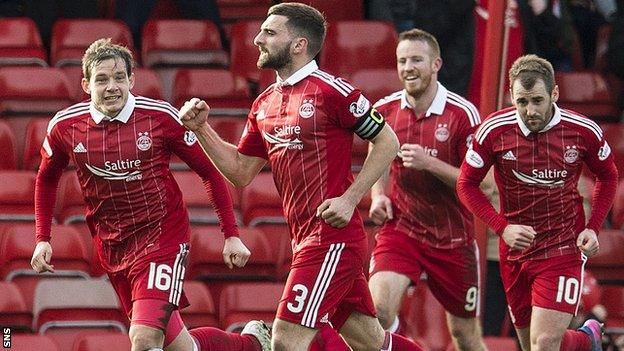 Graeme Shinnie scored a cracking first-half goal to send Aberdeen ahead