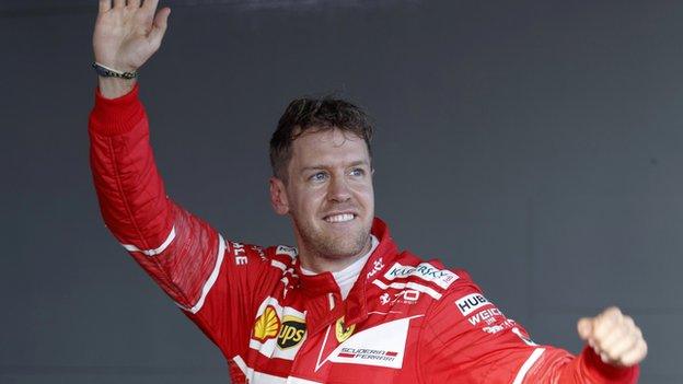 Vettel celebrates