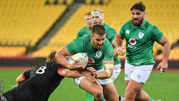 McCloskey in action for Ireland against the All Blacks