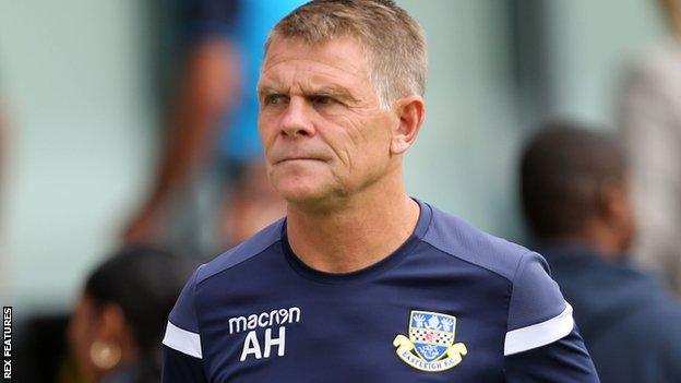 Andy Hessenthaler on the sidelines at Eastleigh