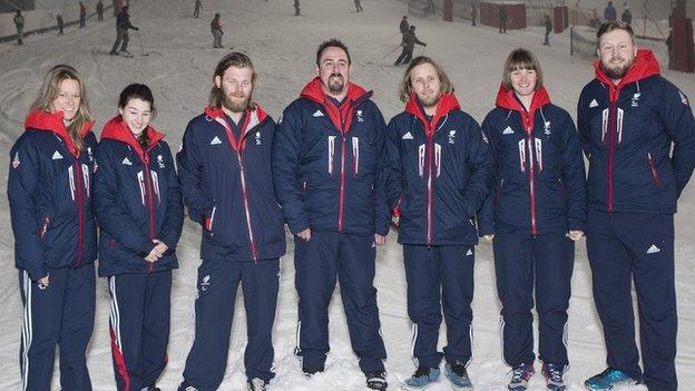 Members of the Para skiing and Para Snowboard teams