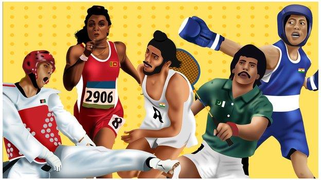 Milkha Singh, Jahanghir Khan, Susanthika Jayasinghe, Mary Kom, Rohullah Nikpai