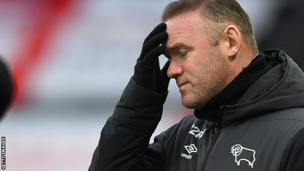 Derby County manager Wayne Rooney