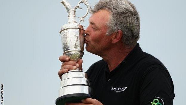 Darren Clarke with the Claret Jug in 2011