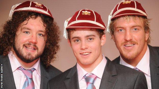 Adam Jones, Leigh Halfpenny and Andy Powell