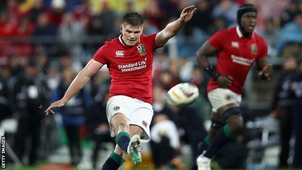 Owen Farrell in action for the Lions