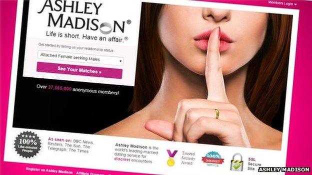 Ashley Madison website