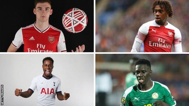 Kieran Tierney, Alex Iwobi, Ryan Sessegnon and Ismaila Sarr