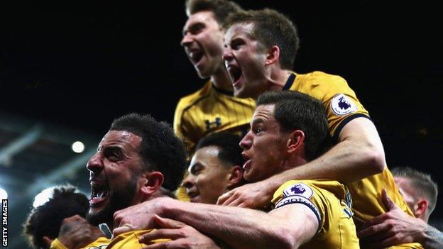 Tottenham celebrate