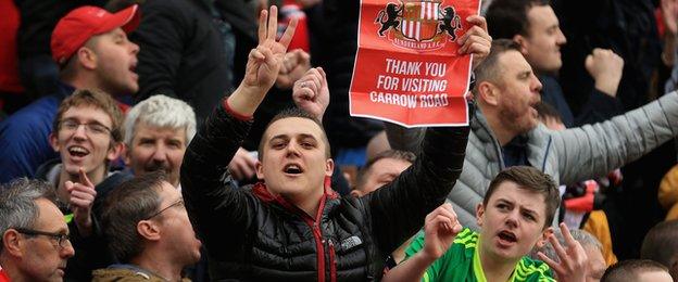 Sunderland fans at Carrow Road