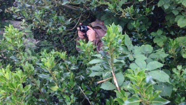 Andrew Hawes in a bush