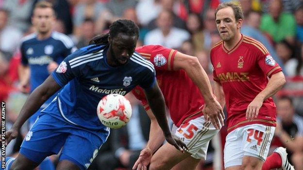 Kenwyne Jones in action against Nottingham Forest