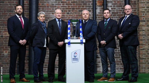 Team head coaches at the 2020 Women's Six Nations launch