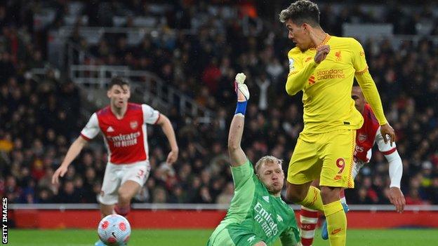 Roberto Firmino scores for Liverpool