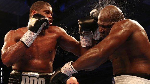 Dubois (left) won all 10 rounds as Kevin Johnson took him the distance for the first time in his career last time out