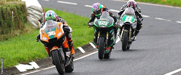 Jamie Coward leads the Supertwins race