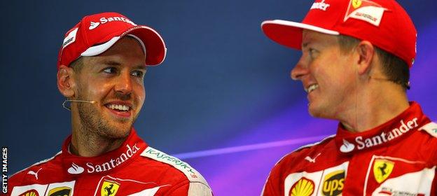 Sebastian Vettel and Kimi Raikkonen