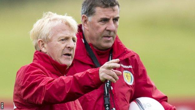 Scotland manager Gordon Strachan and assistant Mark McGhee