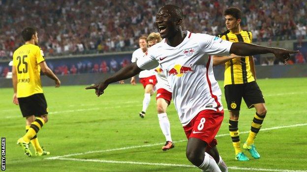 Naby Keita of Guinea and Red Bull Leipzig