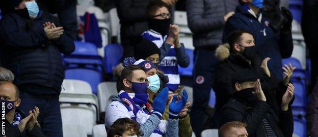 Reading fans at test events last December were required to wear PPE