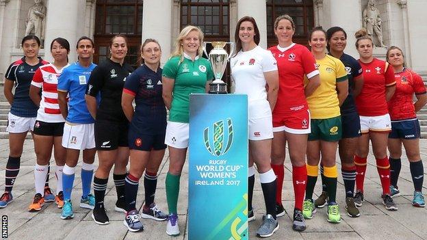 The captains of the teams in the 2017 Women's Rugby World Cup