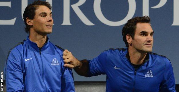 Roger Federer and Rafael Nadal