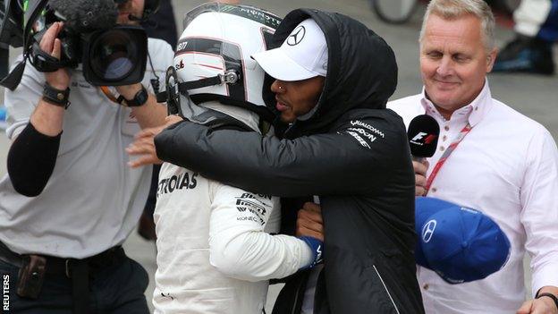 Valtteri Bottas and Lewis Hamilton