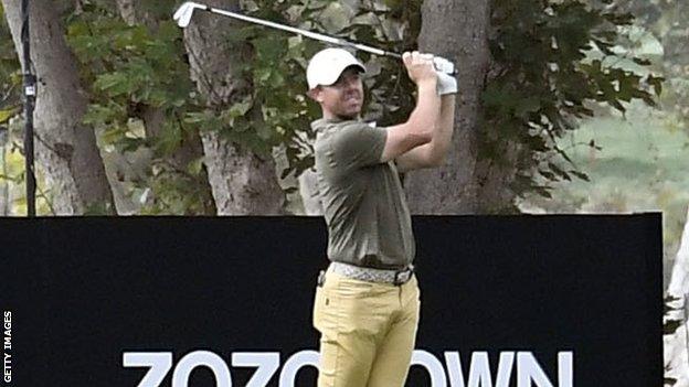 Rory McIlroy plays a shot during practice for the Zozo Championship in California