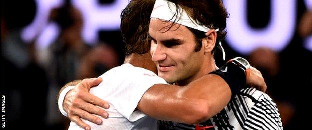 Roger Federer and Rafael Nadal