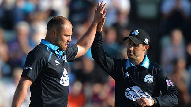 Worcestershire skipper Joe Leach (left) and Daryl Mitchell, his predecessor as county captain, have both been key players this season