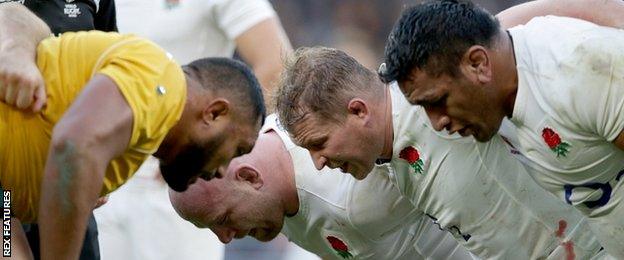 England v Australia scrum