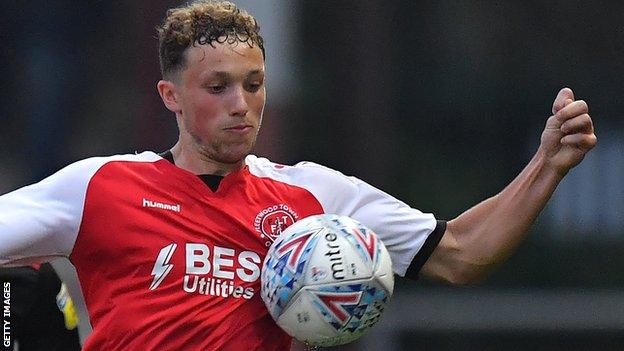 Eddie Clarke in action for Fleetwood Town